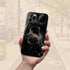 Monogram Personalized Black Marble iPhone Case