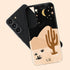 Cactus in Desert Night Landscape Custom Initials Galaxy Case
