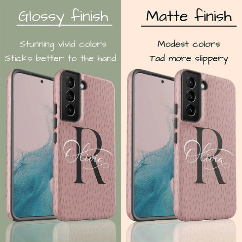 Monogram Personalized Spotted Dots Galaxy Case