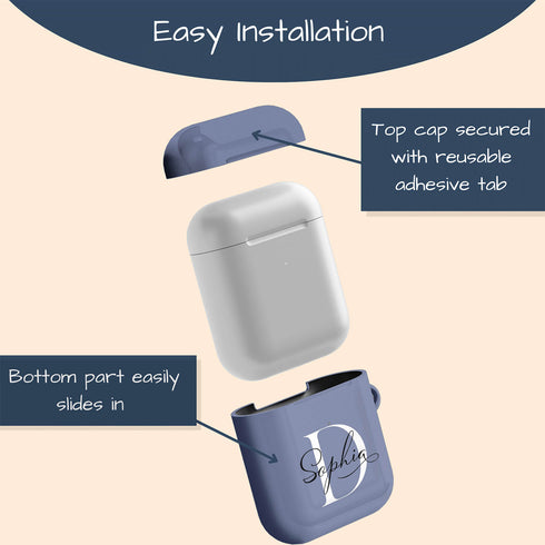 Monogram Personalized Light Solid AirPods Case