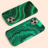 Malachite Marble Agate Custom Name iPhone Case