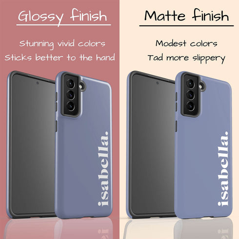 Elegant Solid Custom Serif Name Galaxy Case