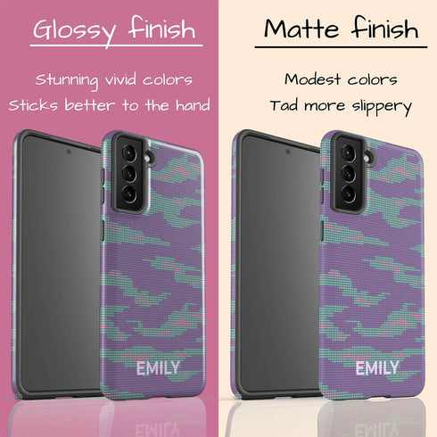 Digital Camo Custom Name Women's Galaxy Case