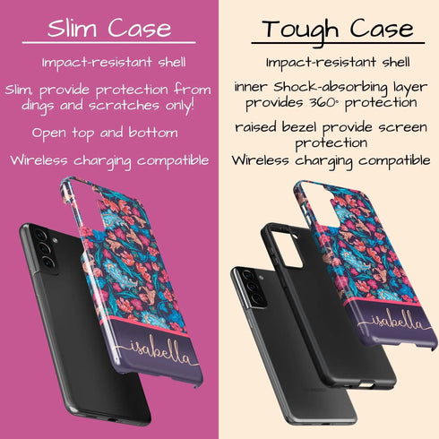 Floral Paisley Custom Name Galaxy Case