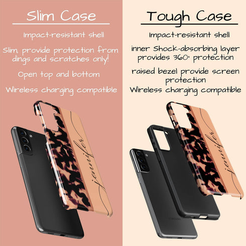 Tortoiseshell Custom Calligraphy Name Galaxy Case