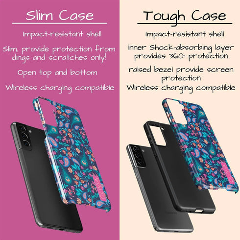 Paisley Peacock Custom Name Galaxy Case