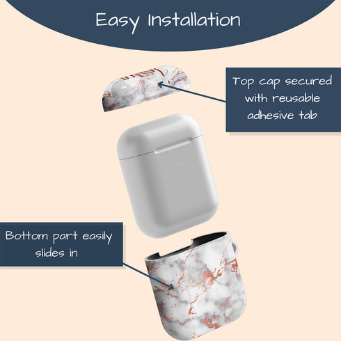 Trendy Marble Custom Name AirPods Case