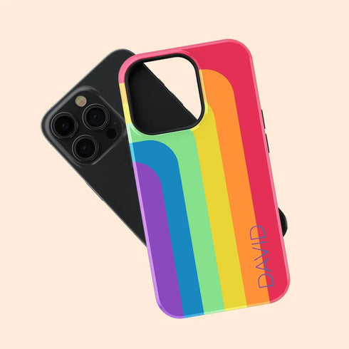 LGBTQ Pride Flag Rainbow Custom Name iPhone Case