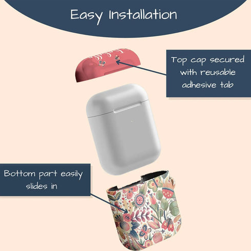 Cute Butterflies Custom Name AirPods Case