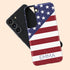 Diagonal American Flag Custom Name Galaxy Case