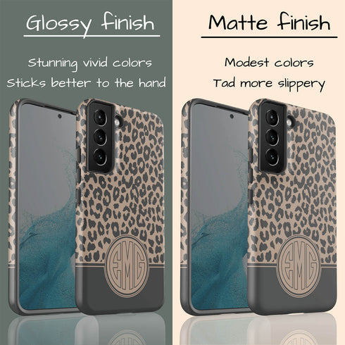 Boho Leopard Personalized Monogram Galaxy Case
