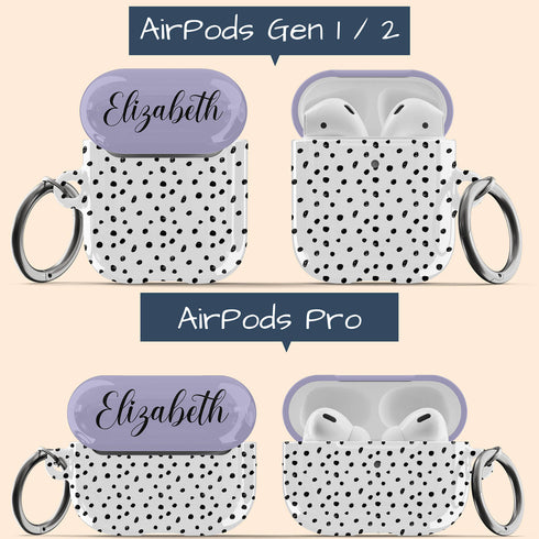 Spotted Polka Dots Custom Name AirPods Case