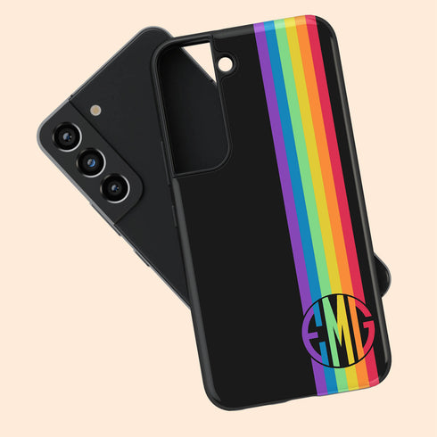 LGBTQ Custom Rainbow Monogram Pride Galaxy Case