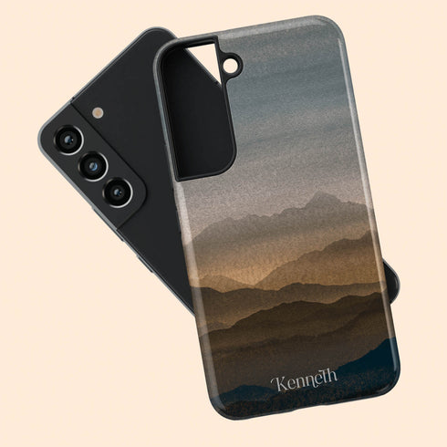 Watercolor Landscape Personalized Name Galaxy Case