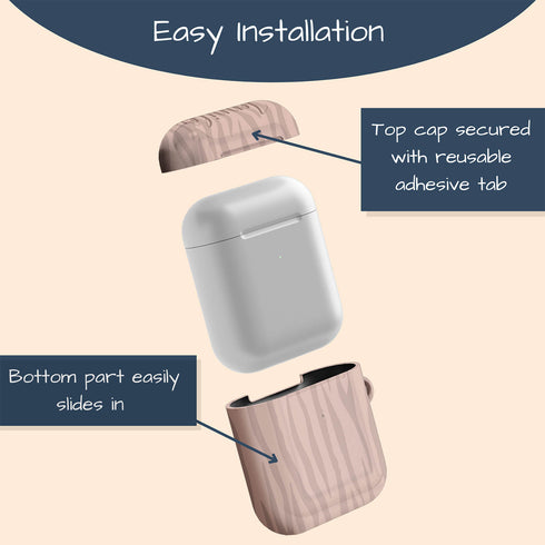 Nude Zebra Custom Name AirPods Case