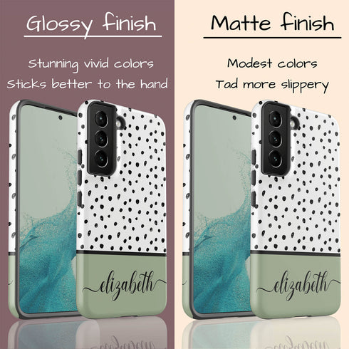 Delicate Dots Custom Name Galaxy Case