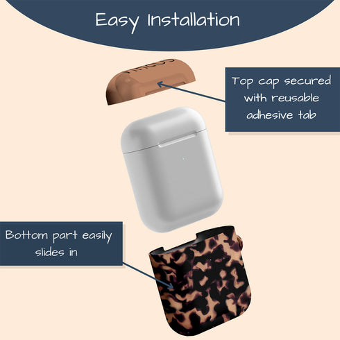 Tortoiseshell Personalized Name AirPods Case