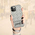 Speckled Dots Custom Name iPhone Case