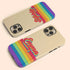 LGBTQ Pride Rainbow Custom Retro Name iPhone Case