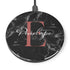 Monogram Personalized Black Marble Wireless Charger Pad