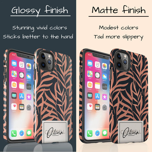 Boho Flowers Custom Name iPhone Case