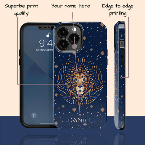 Zodiac Sign Personalized Name Galaxy Case