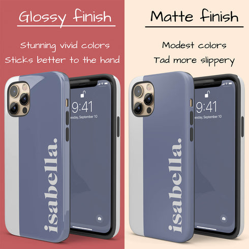 Elegant Striped Custom Serif Name iPhone Case