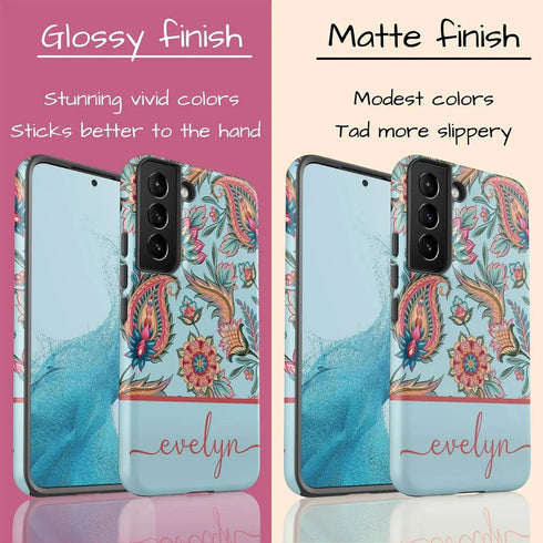 Oriental Paisley Personalized Galaxy Case