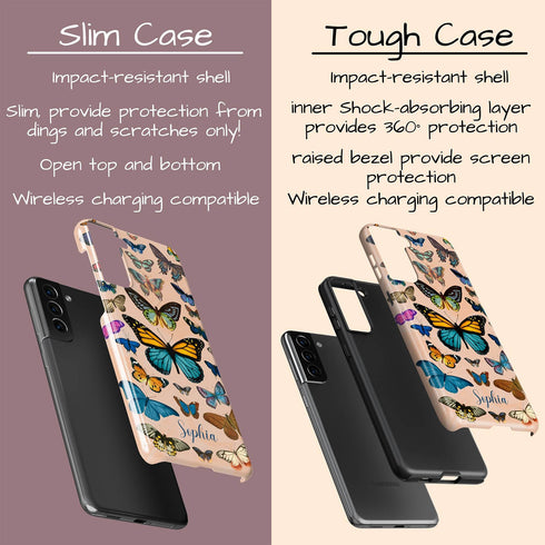 Exotic Butterflies Custom Name Galaxy Case