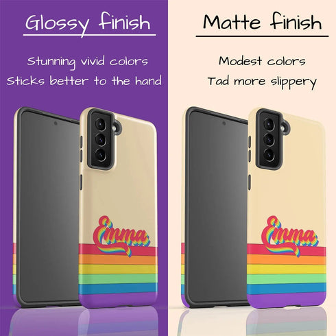 LGBTQ Pride Rainbow Custom Retro Name Galaxy Case