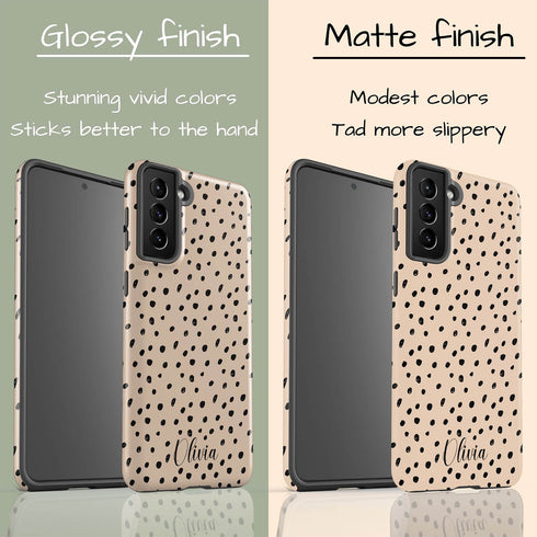Spotted Dots Personalized Name Galaxy Case