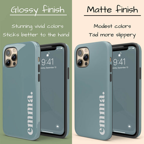 Elegant Solid Custom Serif Name iPhone Case