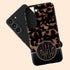 Dark Tortoiseshell Round Monogram Galaxy Case