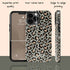 Custom Name Grey & Peach Leopard iPhone Case