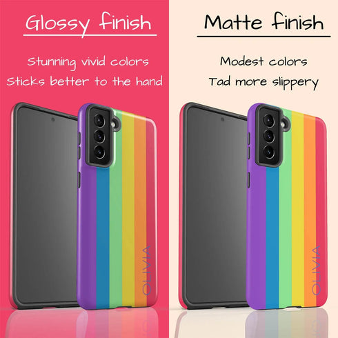 LGBTQ Pride Rainbow Custom Name Galaxy Case