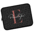 Dark Leopard Monogram Name Laptop Sleeve