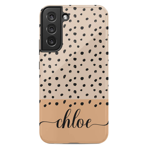 Speckled Dots Custom Name Galaxy Case