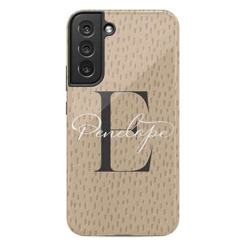 Monogram Personalized Spotted Dots Galaxy Case