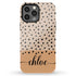 Speckled Dots Custom Name iPhone Case
