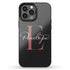 Monogram Personalized Solid Black iPhone Case
