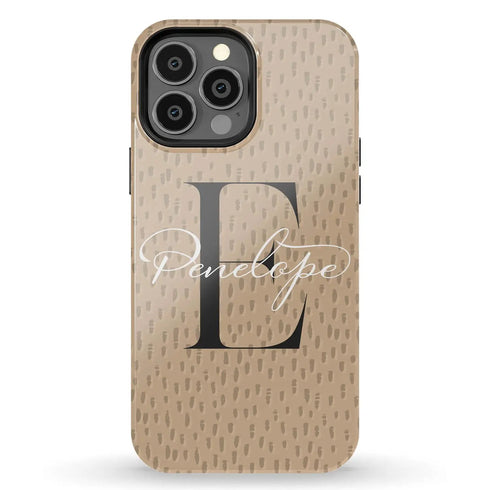 Monogram Personalized Spotted Dots iPhone Case