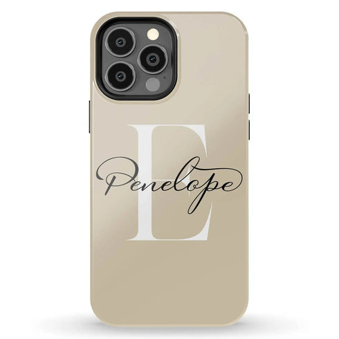 Monogram Personalized Light Solid iPhone Case
