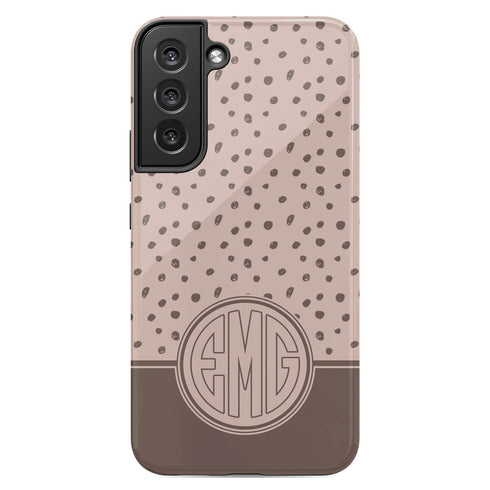 Spotted Dots Personalized Monogram Galaxy Case