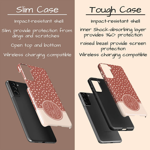 Spotted Dots Personalized Monogram Galaxy Case