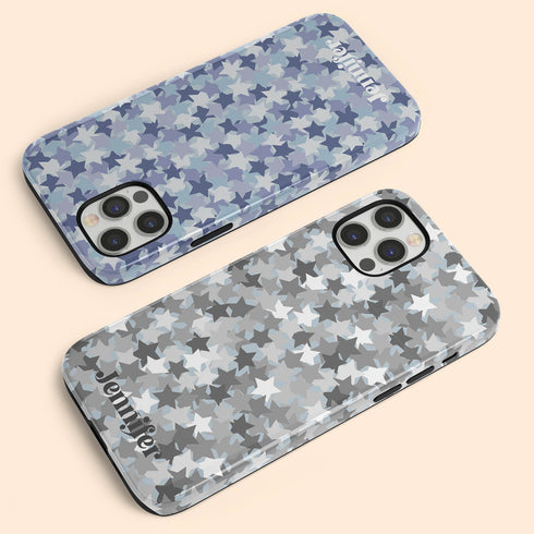 Stars Camo Custom Name iPhone Case