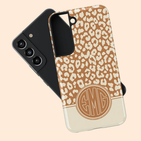 Boho Leopard Personalized Monogram Galaxy Case