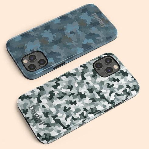Army Camo Custom Name iPhone Case
