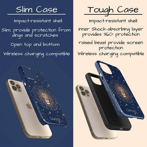 Zodiac Sign Personalized Name Galaxy Case