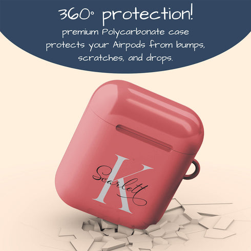 Monogram Personalized Light Solid AirPods Case