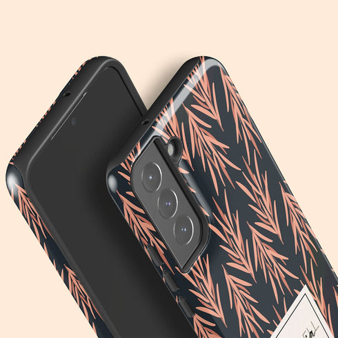 Boho Flowers Custom Name Galaxy Case